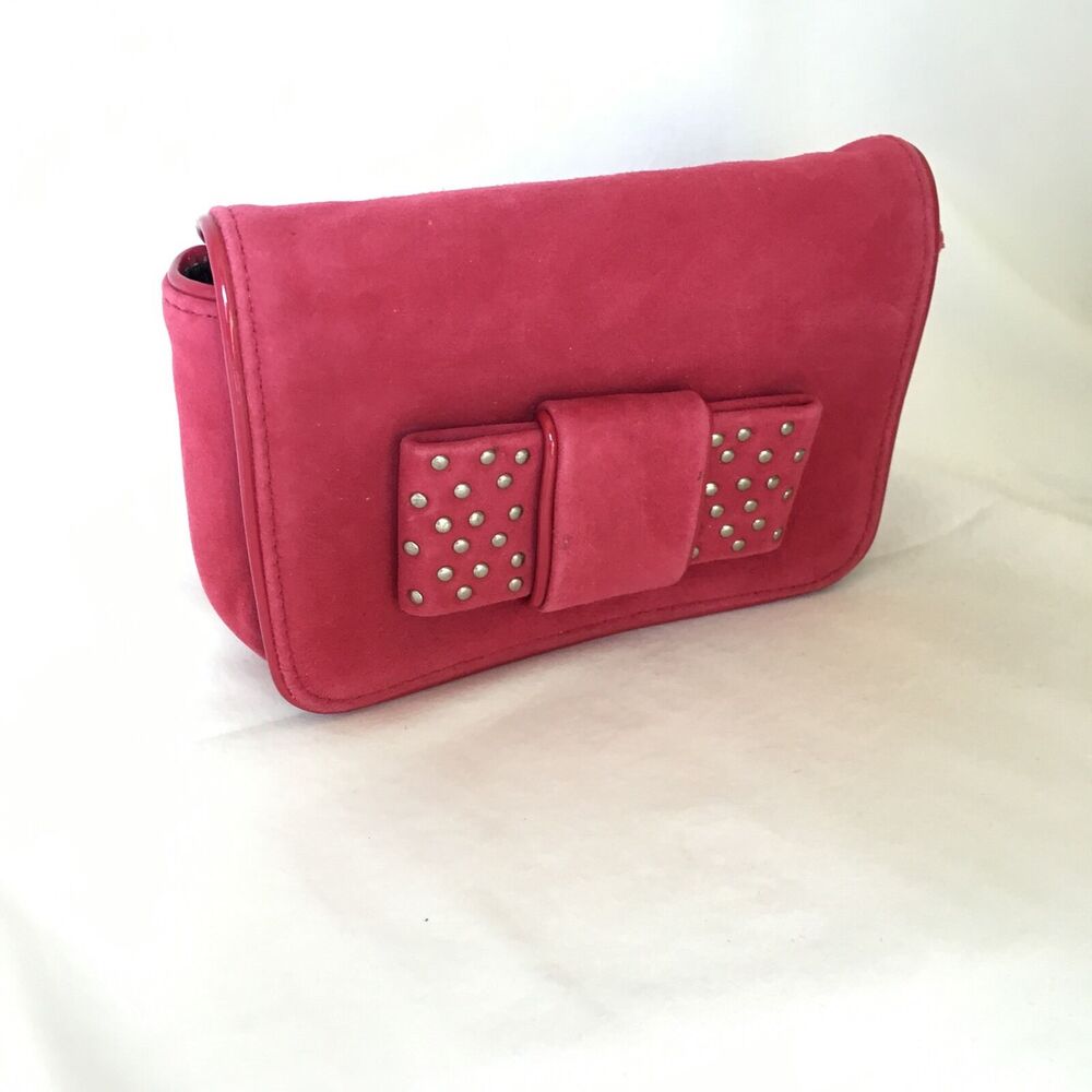 WHBM‎ White House Black Market Women's Pink Bow Purse Party Clutch - Picture 5 of 12